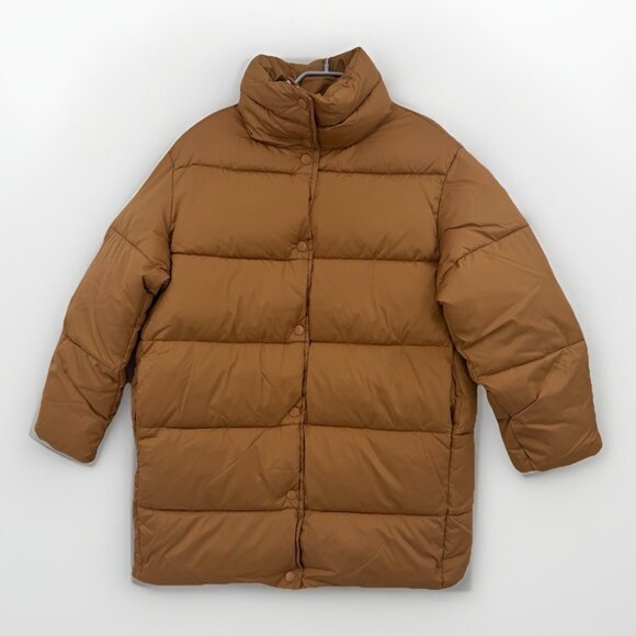 EDITED Monta Puffer Jacket Tobacco Brown size 36 (US 4/6) S Oversized Mid-Length - Picture 7 of 15